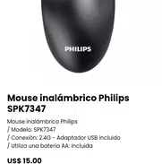 Mouse inalámbrico Philips SPK7347. Nuevo - Img 50095329