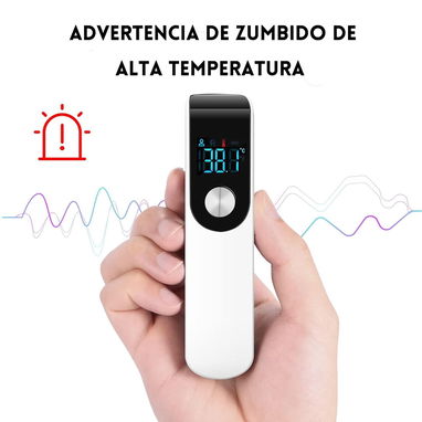 🌡️👶🧑‍⚕️ Termómetro Digital Infrarrojo Sin Contacto – Frente, LCD, Alarma de Fiebre, Lectura Instantánea ℃/℉ - 5/8
