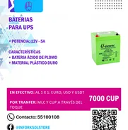 Batería de 12V-5Ah marca Up-Power Nueva a estrenar - Img 48775537