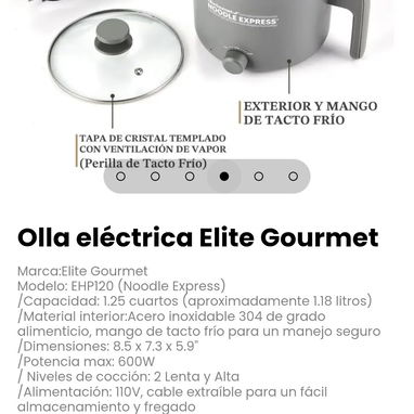 Olla eléctrica Elite Gourmet Marca:Elite Gourmet - 4/6