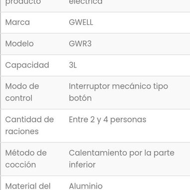 Arrocera GWELL de 1.4 litros - Img 95267824