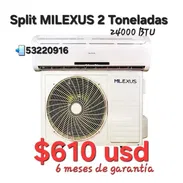 ‼️Split MILEXUS 2 Toneladas 220V‼️6 meses de garantía ‼️53220916 - Img 54110496