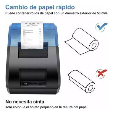 Impresora térmica pequeña para imprimir recibos - Img 111285662