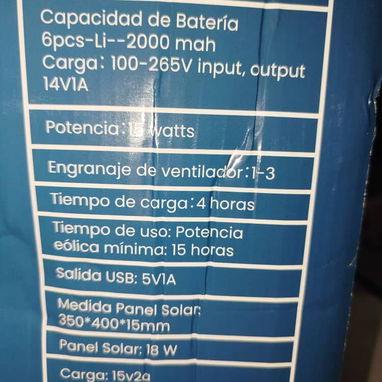 Ventilador recargable - Img 122289406