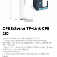 CPE Exterior TP-Link CPE 210. Software: PharOS - Img 56683520