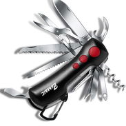 Navaja Suiza de Amazon Basics, incluye destornillador,tijeras,sacacorchos,abrelatas,miniserrucho,lima para uñas. - Img 56376962