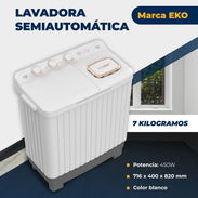 Lavadora Semiautomática 7.5Kg EKO - mínimo 40 unidades (f) - Img 57971124