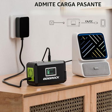 Estación de energía portátil GENSROCK de 120 W (pico de 220 W), generador solar de campamento de 88 Wh, banco de energí - 4/7