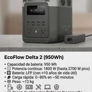 *Ecoflow Delta 2 * Es lo mismo q la delta 2 Entrada de bateria extra Entrada de panel solar Potencia de solar - Img 56018470
