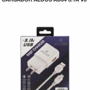 CARGADOR COMPLETO V8 CARGA RÁPIDA 3.1A Y CABLE DE 1 METRO. MARCA AEDOS - Img 55447353