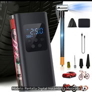 Inflador de neumáticos digital portátil con batería recargable y energía de emergencia. - Img 56177625