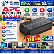 Backup APC 6 tomas 1000va, 600 W nuevas en caja!!! - Img 52940134