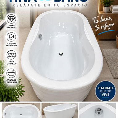 Tina de baño 180x80 nueva en su 📦 - 5/5