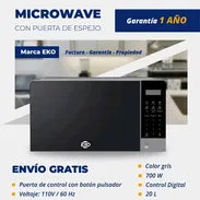 Microondas 20L con Puerta Espejo Gris Eko - Img 57638201