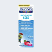 Mucinex jarabe de alivio del resfriado para niños, alivia la congestión nasal, la congestión del pecho, la tos y el moco - Img 54858122