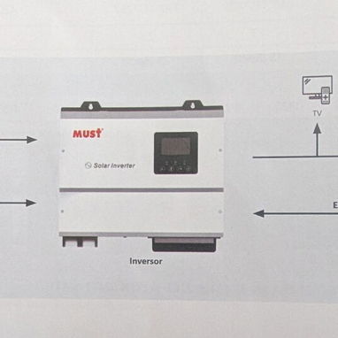 Combo MUST: Inversor Hidrido 1,5Kw (real) + 2 baterías 12v 100A - Img 124064093