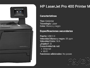 ➡️Vendo Impresora monocromática (B/N) HP LaserJet Pro 400 M401dw [Wifi/USB/LAN/Impresión Dúplex] de uso pero al kilo⬅️ - Img 64615035
