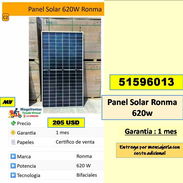 (MV-908) Panel Solar Ronma 620W 205 USD...51596013..Garantia 1 mes...Tpte lugares cercanos - Img 57363111