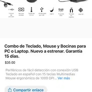 🔰Juego de Mouse, Bocinas y teclado para tu PC. Nuevo en caja a estrenar. 15 días de garantía. - Img 55160245