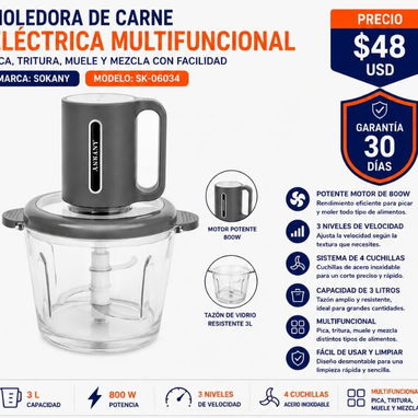 Mezcladora, batidora de mano, Moledor - 3/3