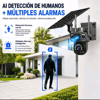 Cámara de 2 visores 4k 8 Mpx Solar Wifi - Img 127724080
