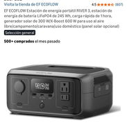 ⚡EF ECOFLOW RIVER 3 Generador solar de 300w/x BOOST 600w para uso al aire libre 👌🏽 🔋 Batería Lifepo4 245Wh Capacidad - Img 55739559