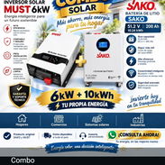 ❤️👍Combo/KIT Inversor Must de 6kwh 110v  Batería Sako de 10kwh  3850 usd con transporte incluido 🚘 1 mes de garantía - Img 57975087
