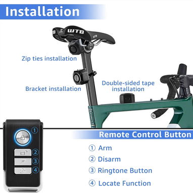 🧱​ ALARMA PARA MOTOS - BICICLETA - ETC 🧱​  SENSOR DE VIBRACION - RECARGABLE USB -- 5.887.23.60 - Img 104011702