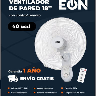 Ventiladores de pared. Nuevos con garantía y domicilio gratis - Img 124507379