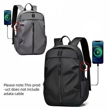 Mochila para Hombre – Moderna y Multifuncional (Gris y Azul) - 3/4