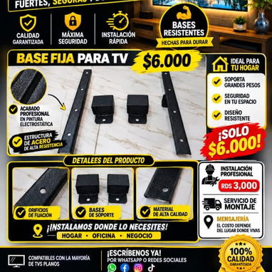 SOPORTES DE TELEVISORES PLASMA( BASES PARA PONERLOS EN LA PARED) - 6/6