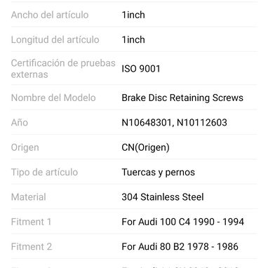 Kit de 4 tornillos de fijación de discos para VW bien molesto q es cuando no se tienen para montar la goma. - Img 96575300