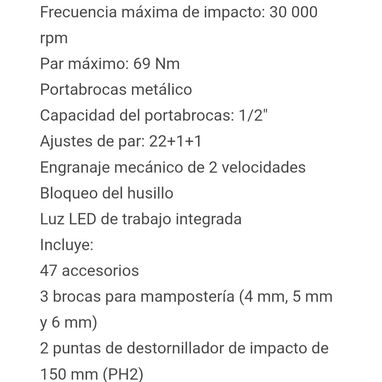 TALADRO INALAMBRICO ATORNILLADORA - Img 120504825