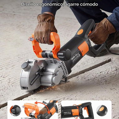 🪷VEVOR Máquina Ranuradora Eléctrica de Pared 3300W con 5 Discos🪷 - 2/6