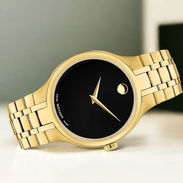 ⌚✨ RELOJ MOVADO DORADO CON ESFERA NEGRA ✨🦋 - Img 56405685