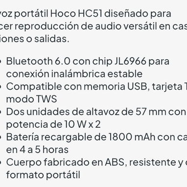 Bocina Bluetooth portatil - 2/2