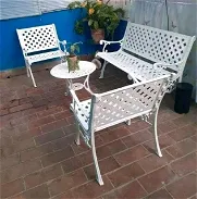 Juegos de sofá con butacas para terrazas. Muebles de aluminio esmaltados - Img 45726644