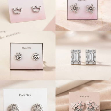 Aretes Pandora de plata s925 - Img 122679986