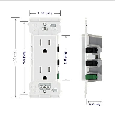 Tomacorrientes Duplex - 2/3