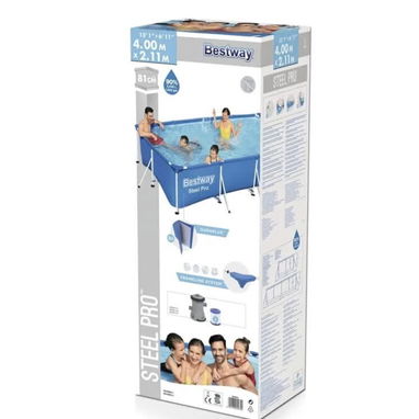 Piscina rectangular de tubos « Bestway » 4 m * 2.11 m * 81 cm - Img 117486815