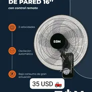 Ventilador de Pared 16" con Control remoto Color Negro Marca EÒN - Img 57085857