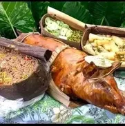Cerdo asado con sus guardiciones todo esepcila al sabor cubano 🥙🐷🥘🍽️ a domicilio Habana - Img 50759711