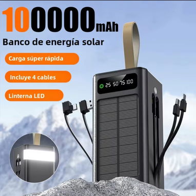 Power Bank Solar alta capacidad 100000mAh - 5/6