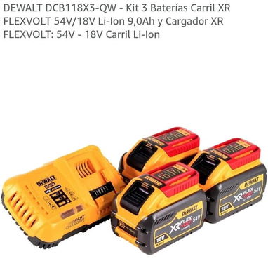 Desbrozadora DEwalt modelo DCMBC723N kit de 3 baterias 54V/18V 9AH Y CARGADOR XR FLEXV - Img 117513481