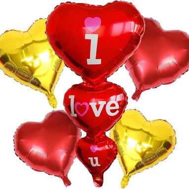 Set de globos de corazones y estrellas - Img 114710350