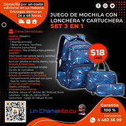 🎒 PA' LA ESCUELA 🎒 JUEGO COMPLETO DE MOCHILA LONCHERA Y CARTUCHERA. MENSAJERÍA CON FACTURA Y GARANTÍA. TL 54833699 - Img 54871377