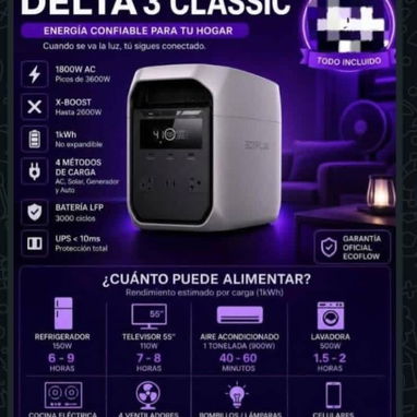 Ecoflow Delta 3 Clasicc lo mejor para iluminar tu casa o negocio 58091120 - Img 124972522