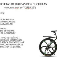 Bicicletas de ruedas 6 cuchillas Modelo 24" 260 usd  Modelo 26" 300 usd - Img 45552220