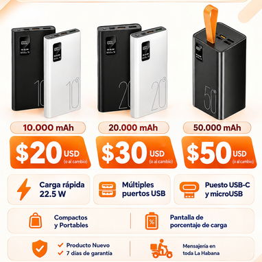 Power Bank 10.000/20.000/50.000 mAh + Panel Solar 50W | La Habana - 3/3