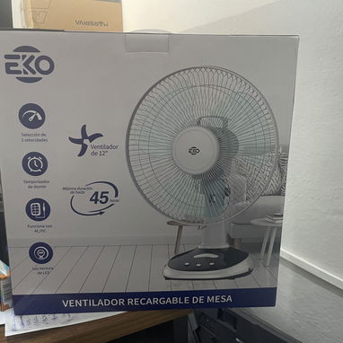 Ventilador recargable mesa  12" EKO - 3/3